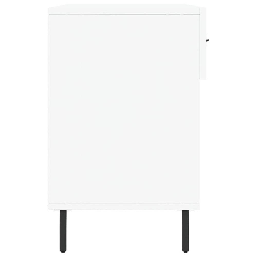 Produktbild för Skobänk vit 102x35x55 cm konstruerat trä
