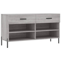 Produktbild för Skobänk grå sonoma 102x35x55 cm konstruerat trä