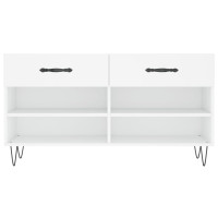 Produktbild för Skobänk vit 102x35x55 cm konstruerat trä