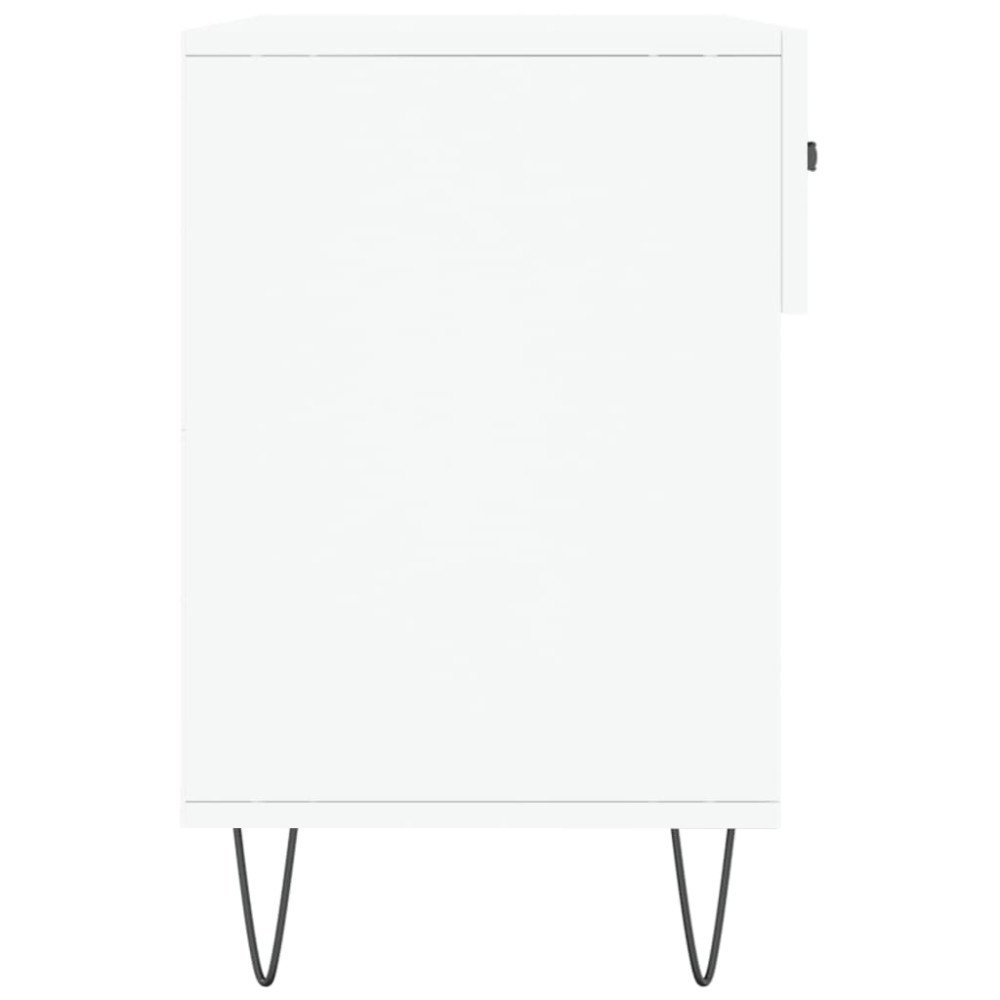 Produktbild för Skobänk vit 102x35x55 cm konstruerat trä