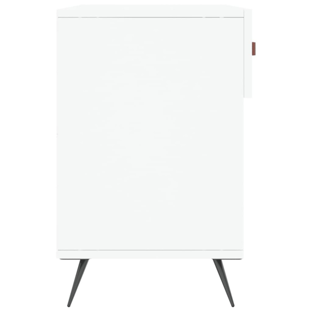 Produktbild för Skobänk vit 102x35x55 cm konstruerat trä