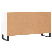 Produktbild för Skobänk vit högglans 102x35x55 cm konstruerat trä