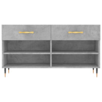 Produktbild för Skobänk betonggrå 102x35x55 cm konstruerat trä