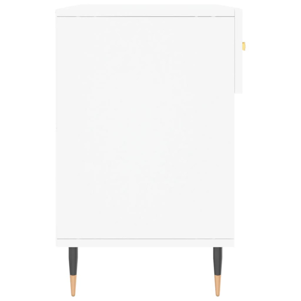 Produktbild för Skobänk vit 102x35x55 cm konstruerat trä