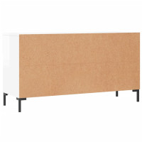 Produktbild för Skobänk vit högglans 102x35x55 cm konstruerat trä