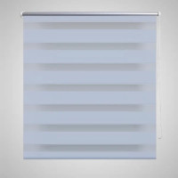 Produktbild för Rullgardin randig vit 80 x 150 cm transparent