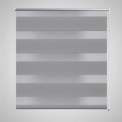 vidaXL Rullgardin randig grå 60 x 100 cm transparent