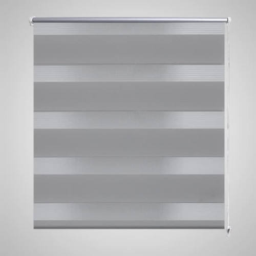 vidaXL Rullgardin randig grå 100 x 175 cm transparent