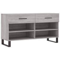 Produktbild för Skobänk grå sonoma 102x35x55 cm konstruerat trä
