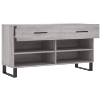 Produktbild för Skobänk grå sonoma 102x35x55 cm konstruerat trä