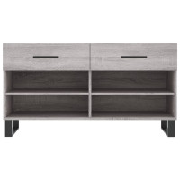 Produktbild för Skobänk grå sonoma 102x35x55 cm konstruerat trä