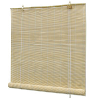 Produktbild för Rullgardin naturlig bambu 80 x 160 cm