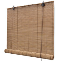 Produktbild för Rullgardin bambu 100 x 160 cm brun