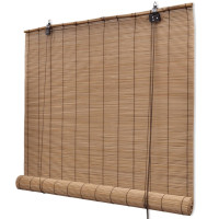 Miniatyr av produktbild för Rullgardin brun bambu 80 x 160 cm