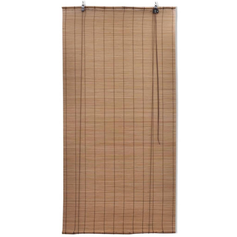 Produktbild för Rullgardin brun bambu 80 x 160 cm