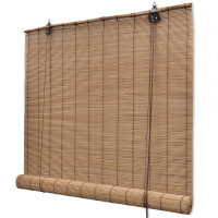 Miniatyr av produktbild för Rullgardin i bambu 140 x 160 cm brun