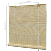 Produktbild för Rullgardin i bambu 120 x 160 cm natur