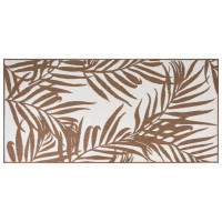 Produktbild för Trädgårdsmatta brun och vit 80x150 cm vändbar