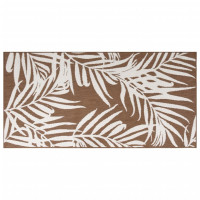 Produktbild för Trädgårdsmatta brun och vit 80x150 cm vändbar