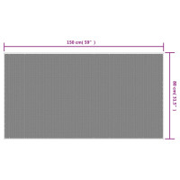 Produktbild för Trädgårdsmatta grå och vit 80x150 cm vändbar