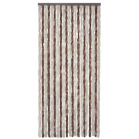 Produktbild för Insektsdraperi beige och ljusbrun 100x220 cm chenille