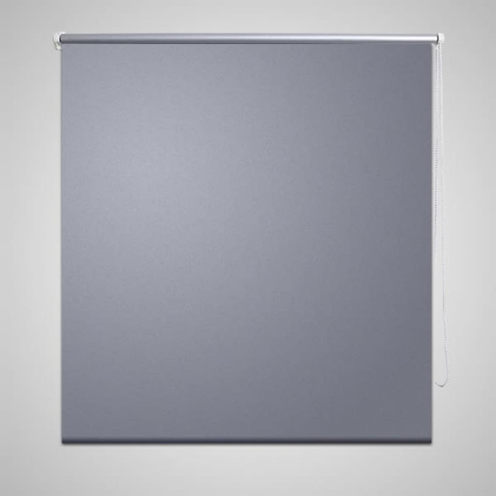 Produktbild för Rullgardin mörkläggning 84,4x230 cm Tygbredd 80 cm grå