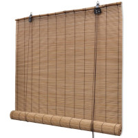 Produktbild för Rullgardin bambu 120 x 220 cm brun