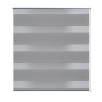 Produktbild för Rullgardin randig grå 140 x 175 cm transparent