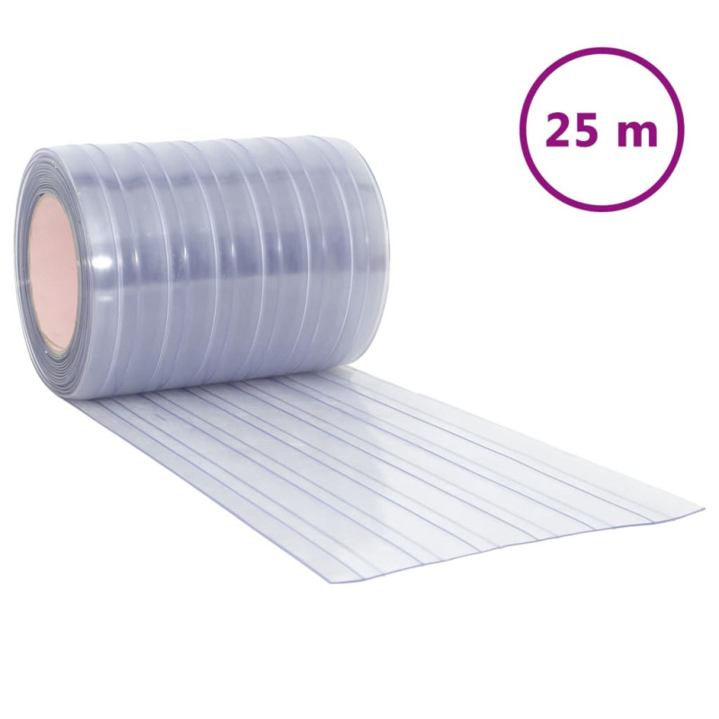 Produktbild för Köldridå transparent 300x2,6 mm 25 m PVC