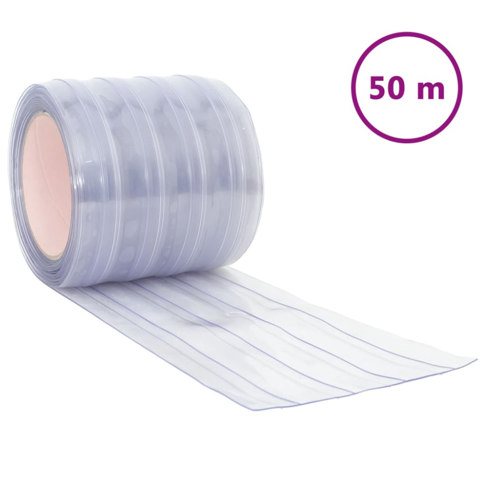 Produktbild för Köldridå transparent 200x1,6 mm 50 m PVC