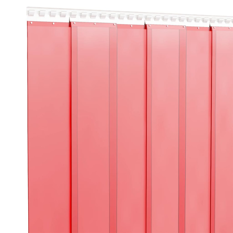 Produktbild för Köldridå röd 300x2,6 mm 25 m PVC