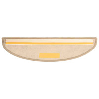 Produktbild för Trappstegsmattor självhäftande sisal 15 st 56x17x3 cm mörkbeige