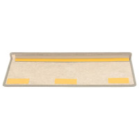 Produktbild för Trappstegsmattor självhäftande sisal 15 st 65x21x4 cm beige
