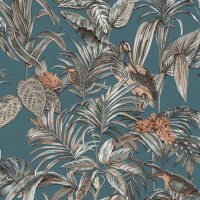 Produktbild för DUTCH WALLCOVERINGS Tapet Bird-of-Paradise blå