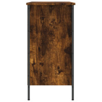 Produktbild för Skohylla rökfärgad ek 100x35x70 cm konstruerat trä
