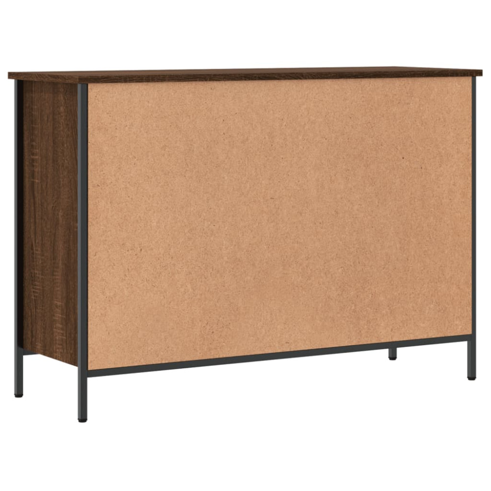 Produktbild för Skohylla brun ek 100x35x70 cm konstruerat trä