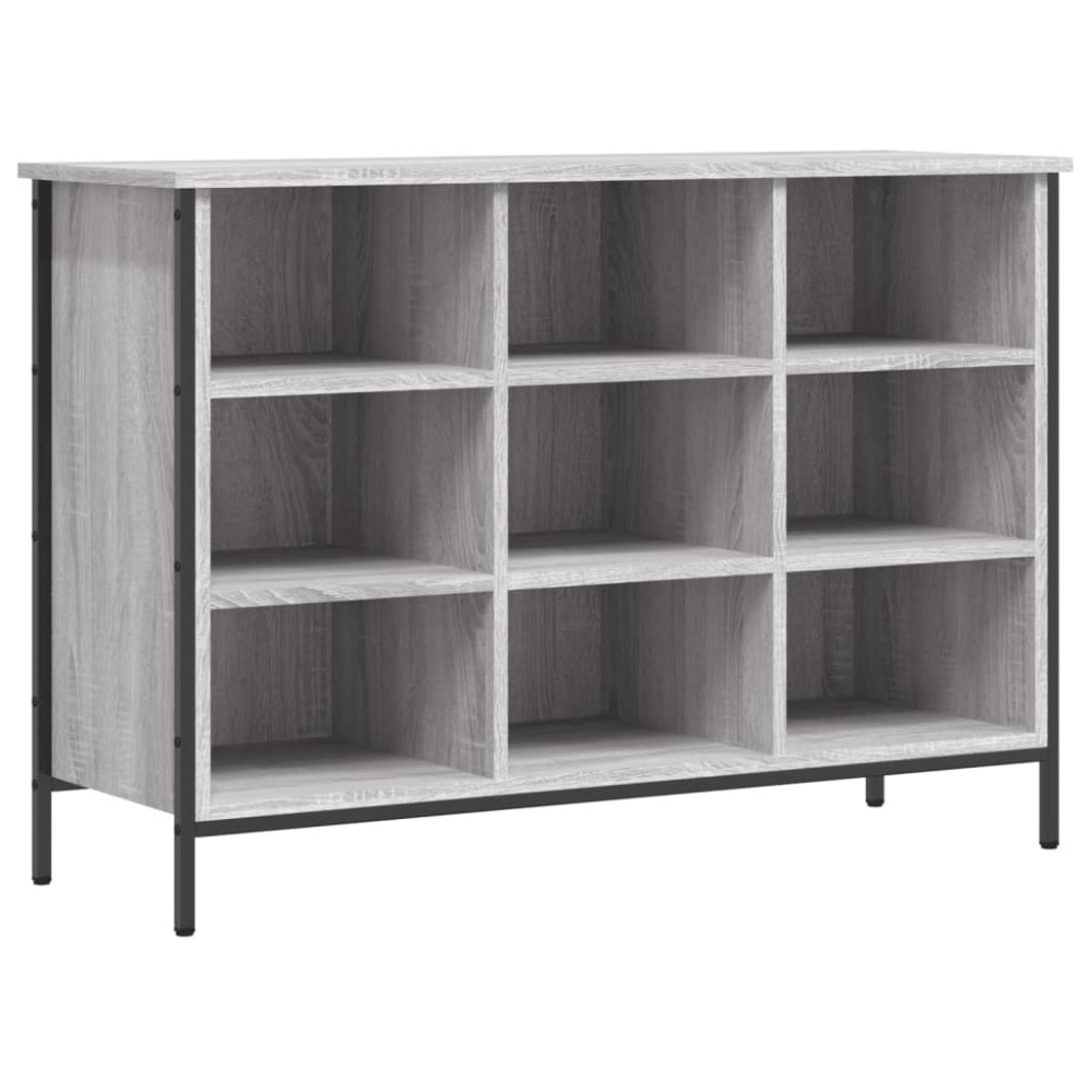 Produktbild för Skohylla grå sonoma 100x35x70 cm konstruerat trä