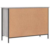 Produktbild för Skohylla grå sonoma 100x35x70 cm konstruerat trä