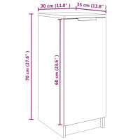 Produktbild för Skoställ rökfärgad ek 30x35x70 cm konstruerat trä