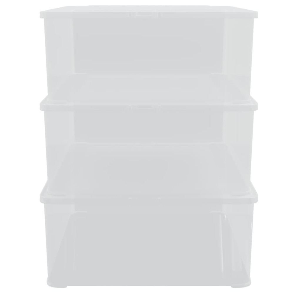 Produktbild för Plastlådor 3 st 25 L stapelbara