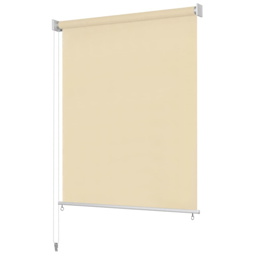 vidaXL Rullgardin utomhus 100x230 cm gräddvit - Gardiner & Persienner