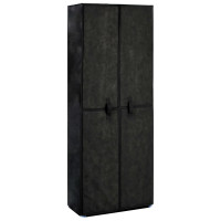 Produktbild för Skoförvaring 60x30x166 cm svart tyg