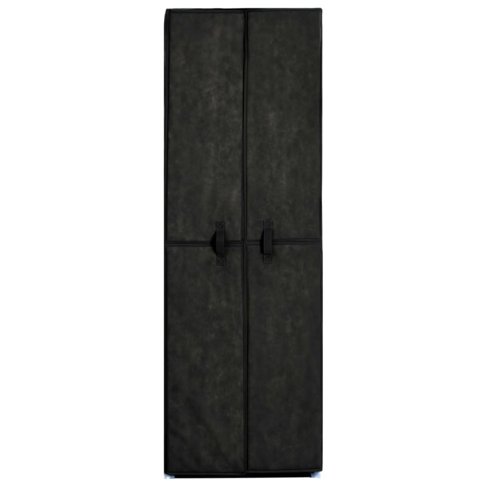 Produktbild för Skoförvaring 60x30x166 cm svart tyg
