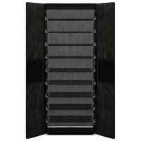 Produktbild för Skoförvaring 60x30x166 cm svart tyg
