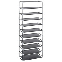 Produktbild för Skoförvaring 60x30x166 cm svart tyg