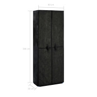 Produktbild för Skoförvaring 60x30x166 cm svart tyg