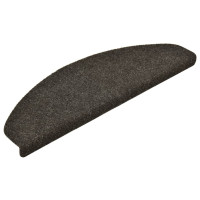 Produktbild för Trappmattor självhäftande 5 st 65x21x4 cm antracit halvrunda stora