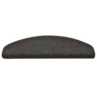 Produktbild för Trappmattor självhäftande 5 st 65x21x4 cm antracit halvrunda stora