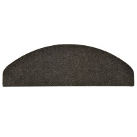 Produktbild för Trappmattor självhäftande 5 st 65x21x4 cm antracit halvrunda stora