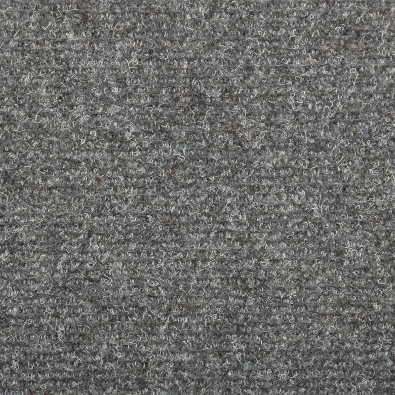 Produktbild för Trappstegsmattor 10 st ljusgrå 65x21x4 cm brodyr